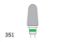 Bur Tungten Carbide (Unodent) Acrylic Trimmer Cross Cut Coarse Hp 351 Iso 060 x 1