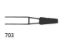 Bur Steel (Unodent) Taper Fissure Ra No.703 Iso 021 x 6