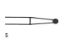 Bur Steel (Unodent) Round Mini Ra Size 5 Iso 016 x 6