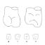 Crown Forms Clear (Odus Pella) Molars 6 x 1 Pair