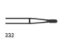 Bur T.C Jet (Kerr) Pear Fg Plain Cut 332 Iso 012 x 5