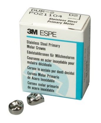 Stainless Steel 1St Primary Molar Crowns - Upper Right x 5 (3M) Various Sizes Available
